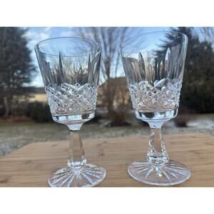 Vintage Waterford Crystal Kenmare 8 Oz Water /Wine Glasses6.75” Ireland-set Of 2